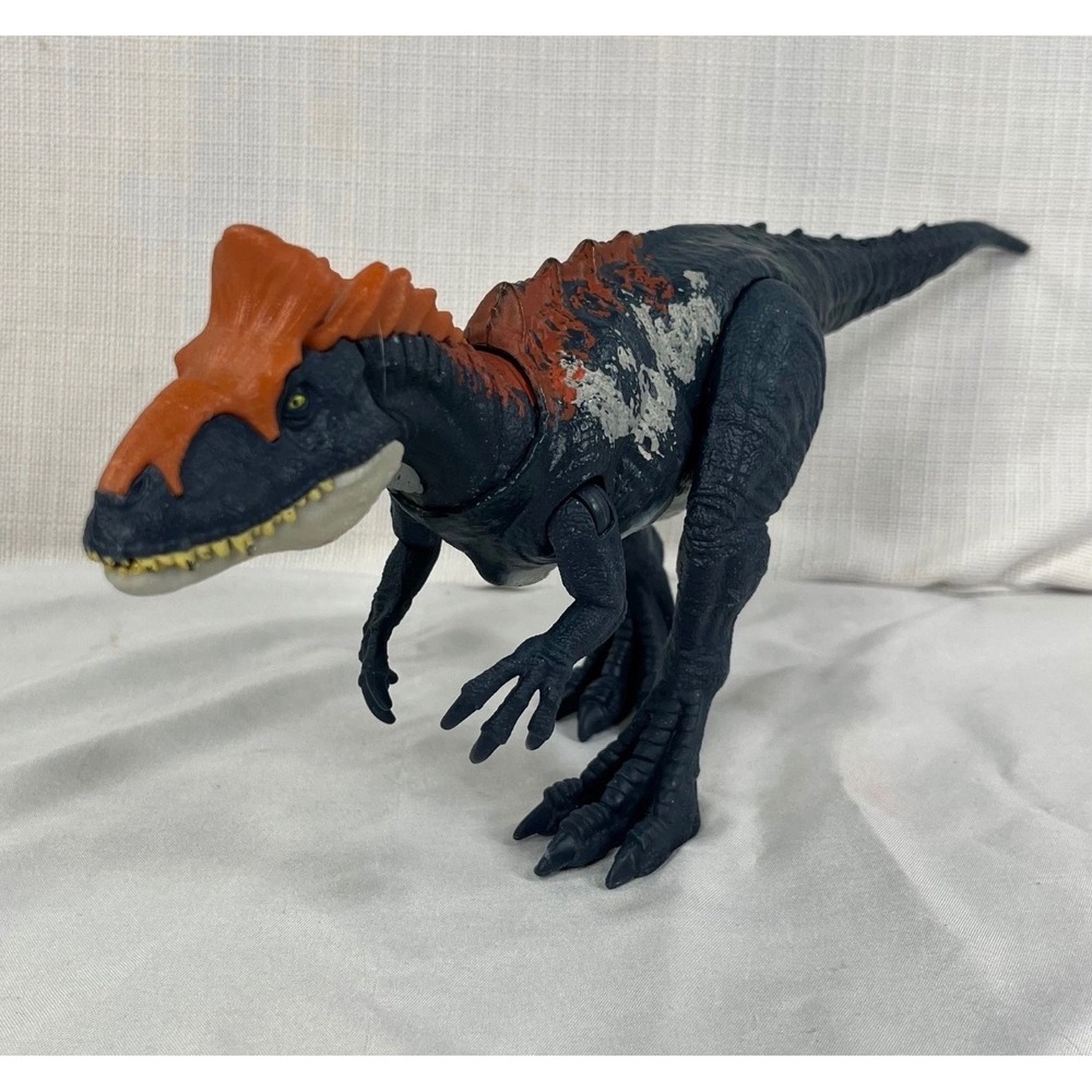 Jurassic World Mattel Cryolophosaurus Dinosaur Action Figure Blue Orange 12 Inch